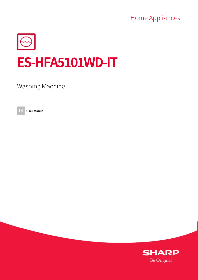 Image de la première page du manuel de l'appareil ES-HFA5101WD-IT