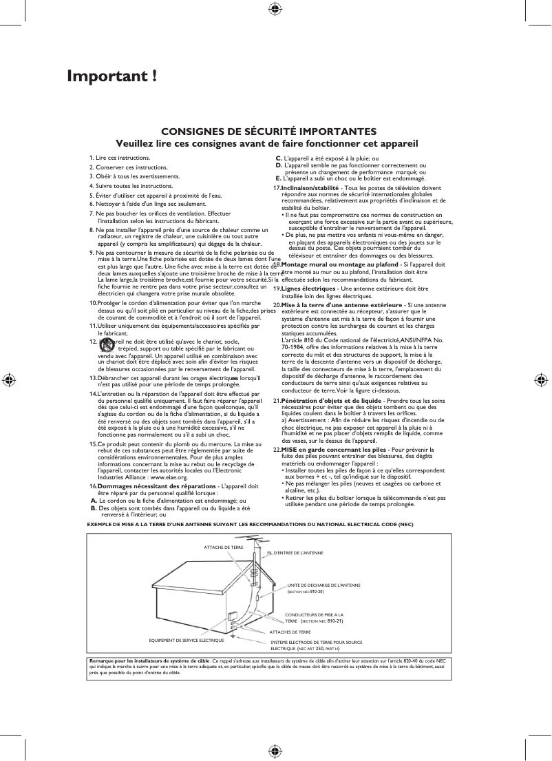 Image de la première page du manuel de l'appareil 32PFL5332