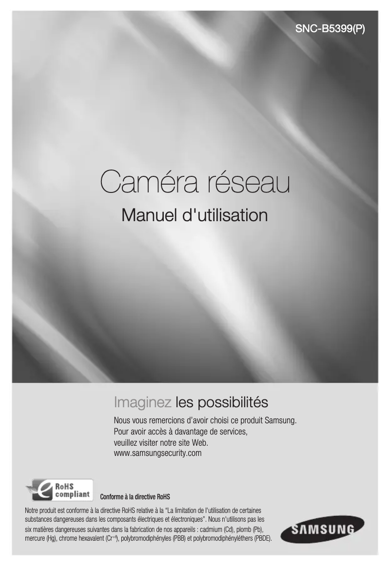 Page n°1 - Manuel utilisateur Samsung SNC-B5399P