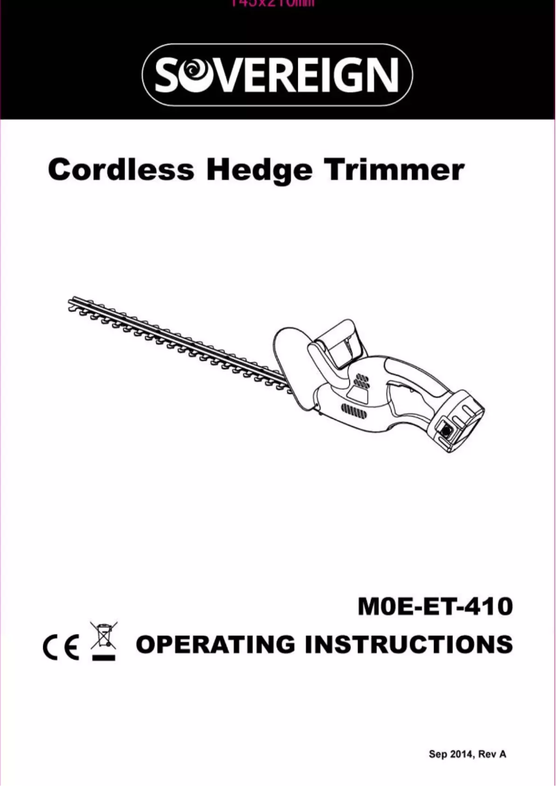 Page 1 de la notice Manuel utilisateur Sovereign M0E-ET-410