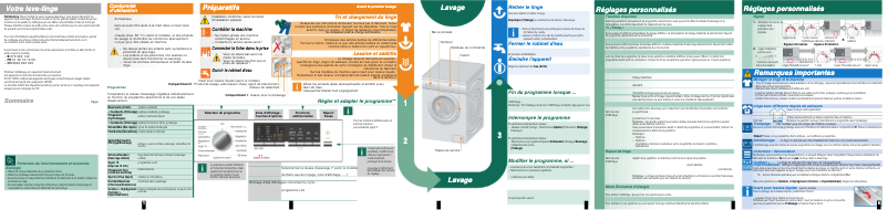 Page n°1 - Manuel utilisateur Siemens WM12Q490CH
