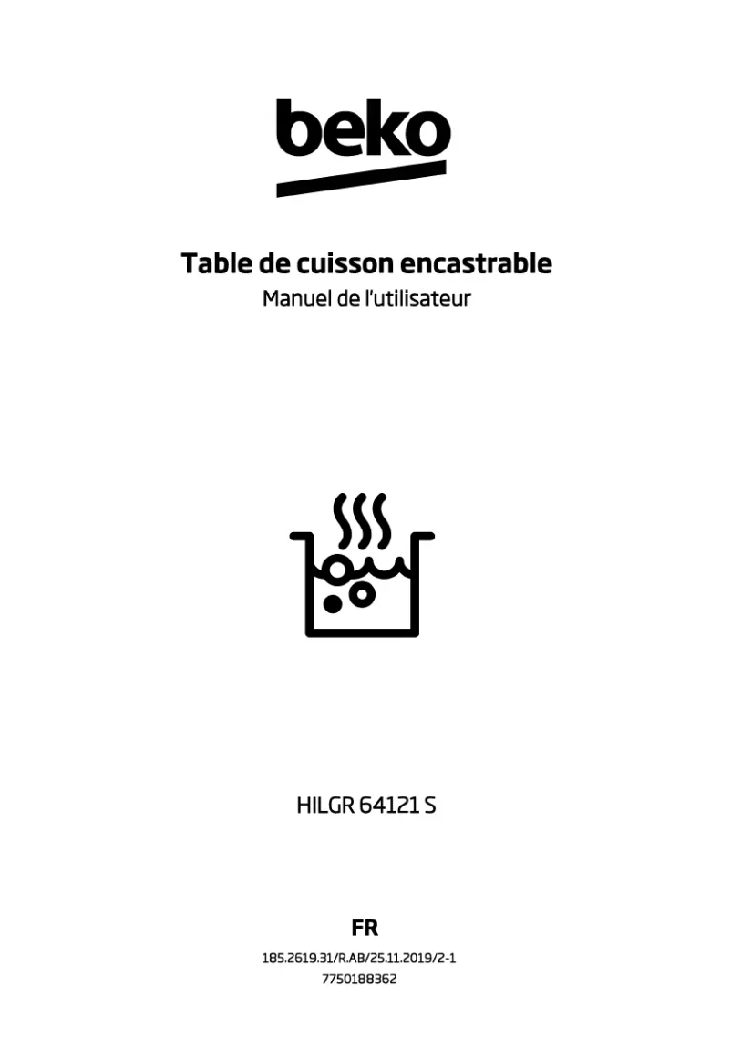 Page 1 de la notice Manuel utilisateur Beko HILGR 64121 S