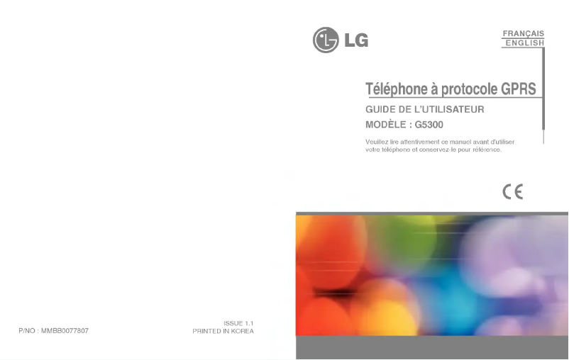 Page n°1 - Manuel utilisateur LG G5300