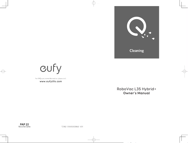 Image de la première page du manuel de l'appareil RoboVac L35 Hybrid+