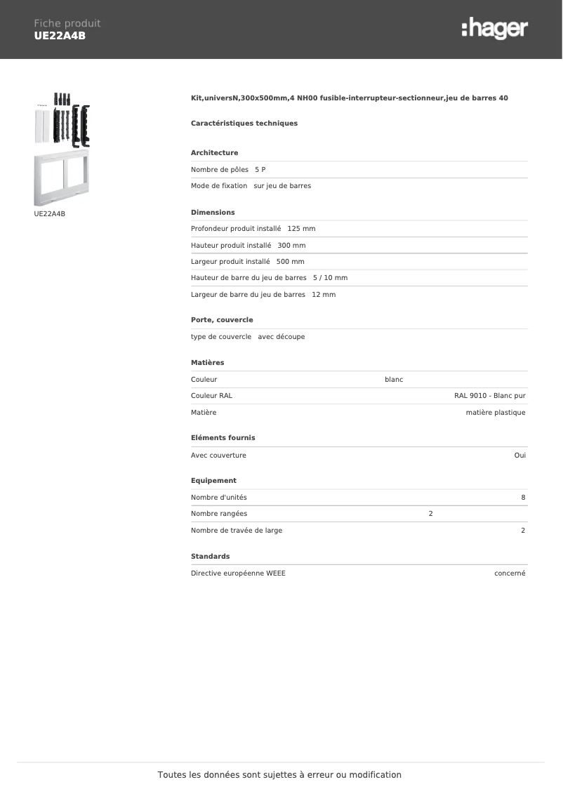 Image de la première page du manuel de l'appareil UE22A4B