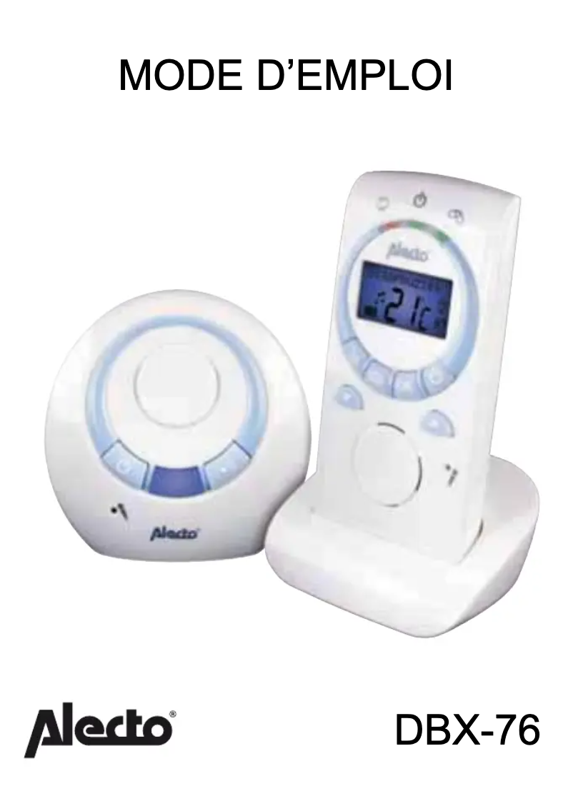 Image de la première page du manuel de l'appareil DBX-76 ECO