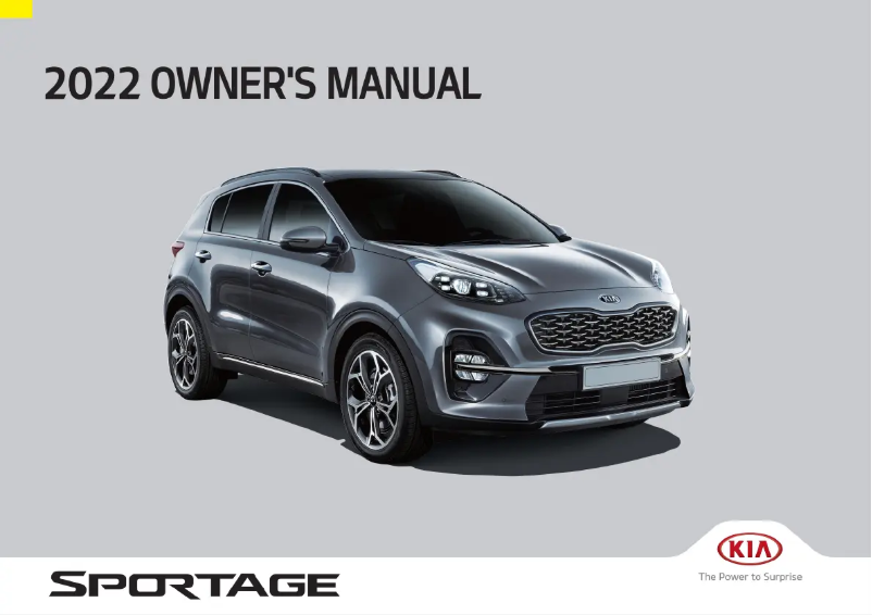 Page 1 de la notice Manuel utilisateur Kia Sportage (2022)