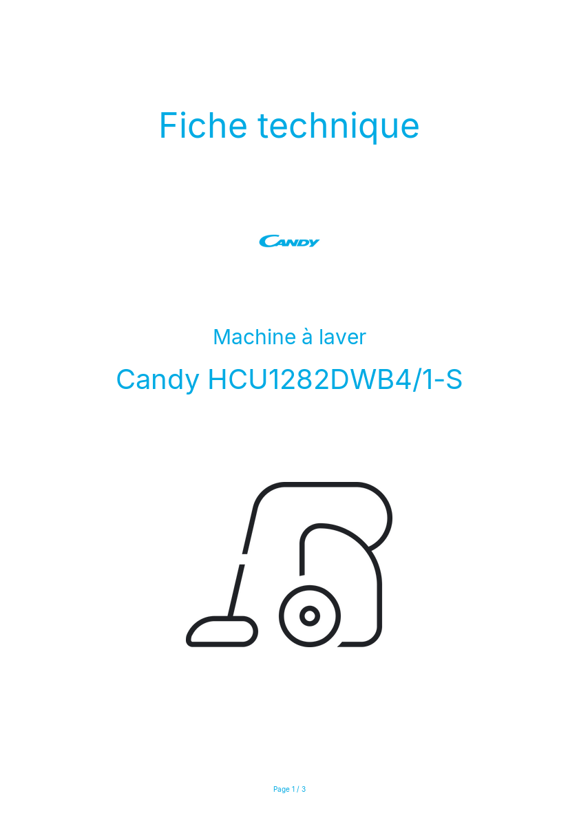 Image de la première page du manuel de l'appareil HCU1282DWB4/1-S