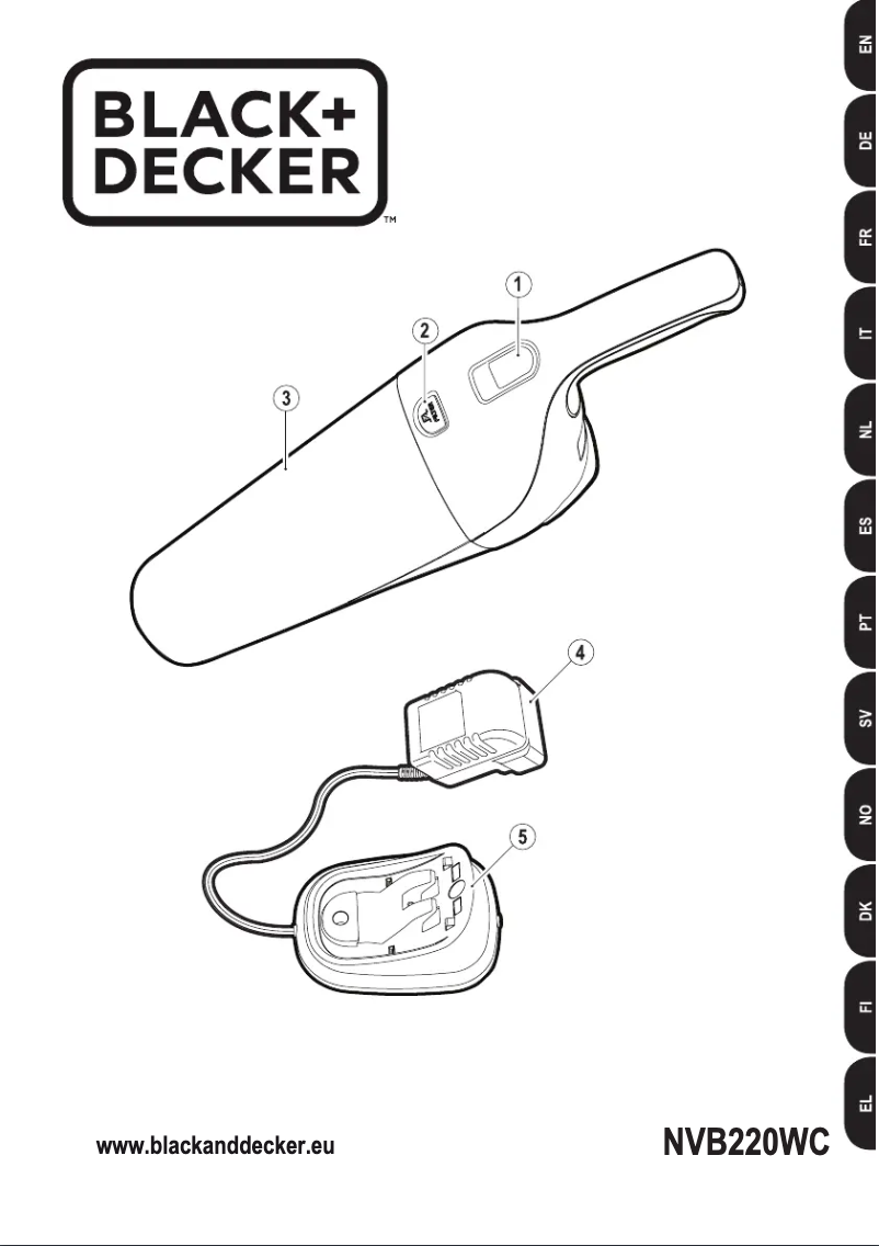 Page n°1 - Manuel utilisateur Black & Decker Dustbuster NVB220WC
