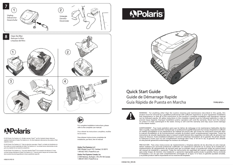 Image de la première page du manuel de l'appareil 7240