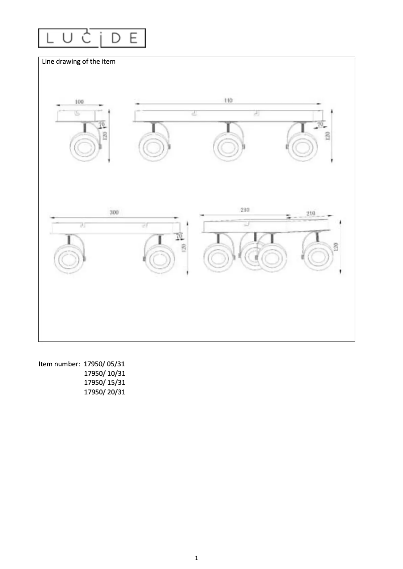 Página 1 del manual Manual de usuario Lucide Teres-LED