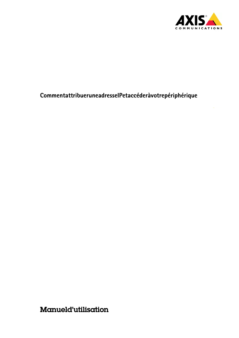 Page n°1 - Manuel utilisateur Axis M3044-WV