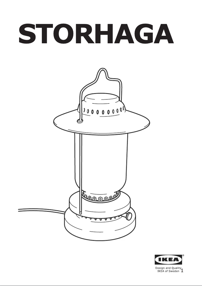 Page 1 de la notice Instructions / montage Ikea STORHAGA