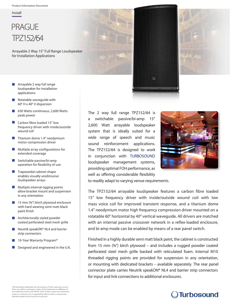 Image de la première page du manuel de l'appareil Prague TPZ152/64