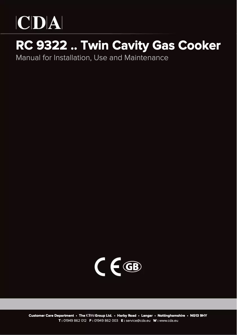 Image de la première page du manuel de l'appareil RC9322