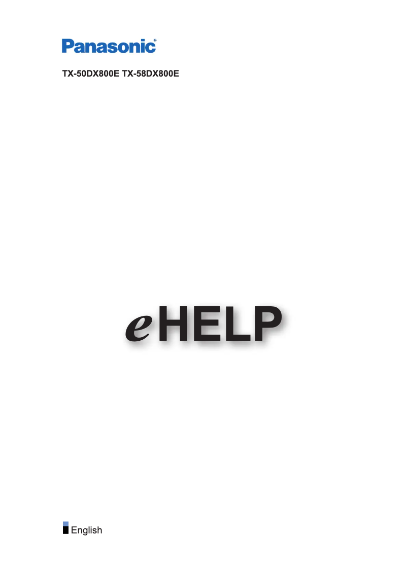 Page 1 de la notice Manuel utilisateur Panasonic Viera TX-58DX800E