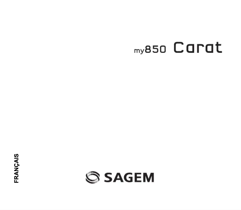 Image de la première page du manuel de l'appareil my850 Carat