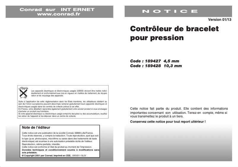 Image de la première page du manuel de l'appareil C-193 2334