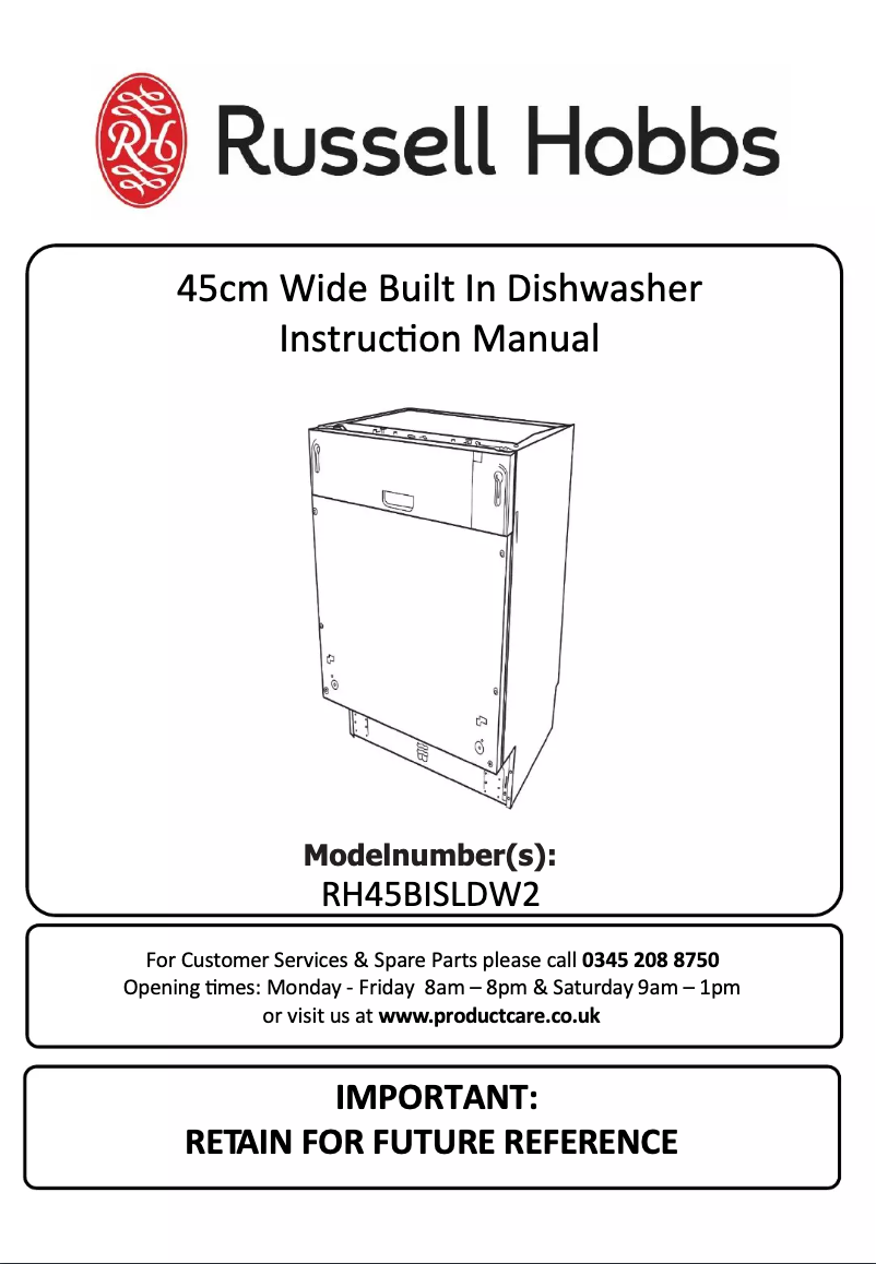Page n°1 - Manuel utilisateur Russell Hobbs RH45BISLDW2