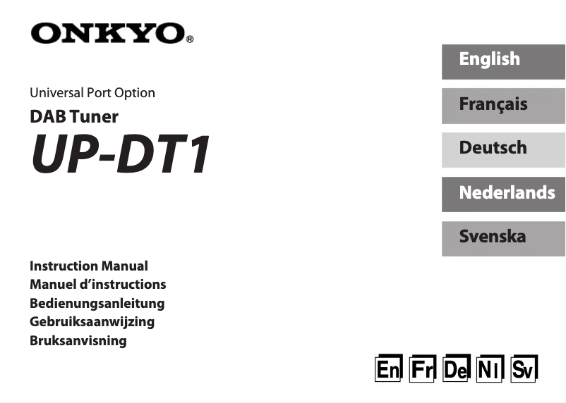Page 1 de la notice Manuel utilisateur Onkyo UP-DT1