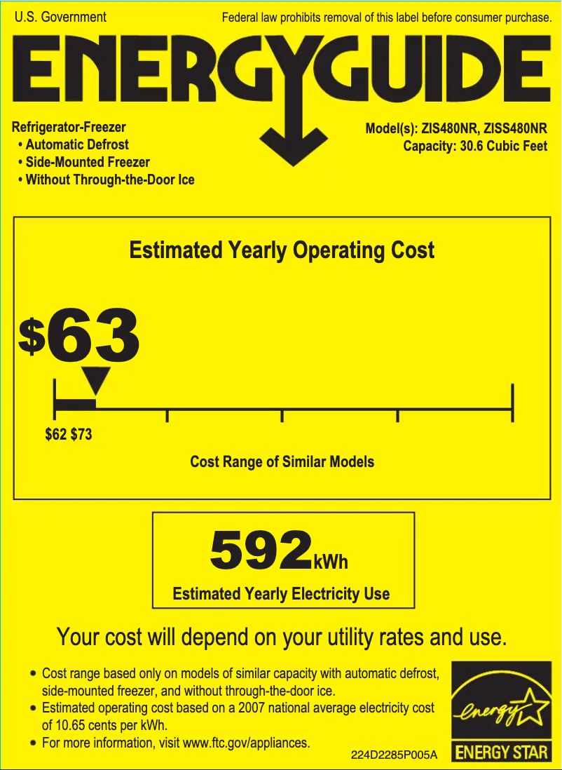 Image de la première page du manuel de l'appareil ZISS480NRSS