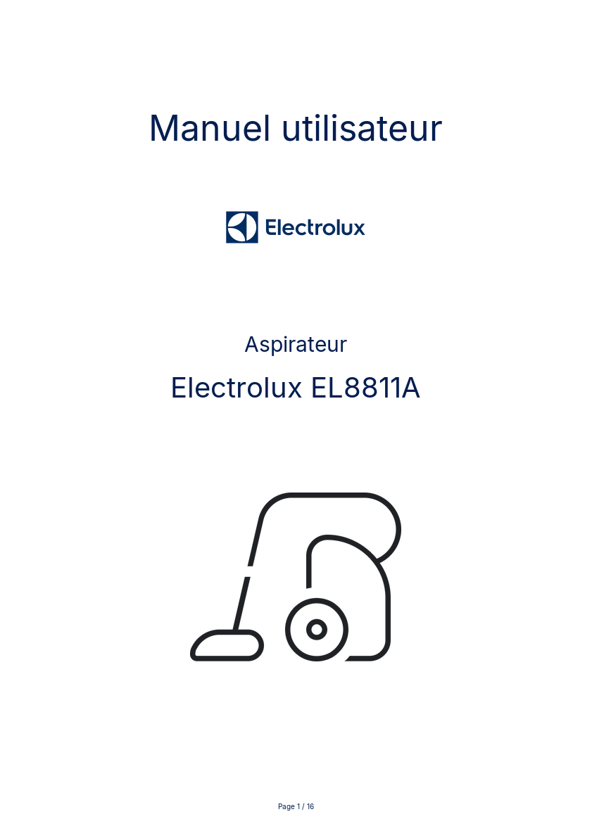 Image de la première page du manuel de l'appareil EL8811A