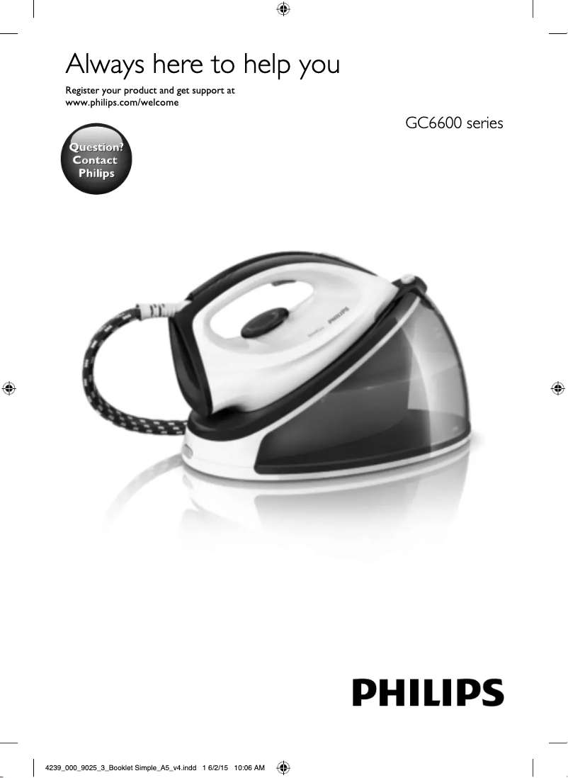 Page n°1 - Manuel utilisateur Philips SpeedCare GC6604