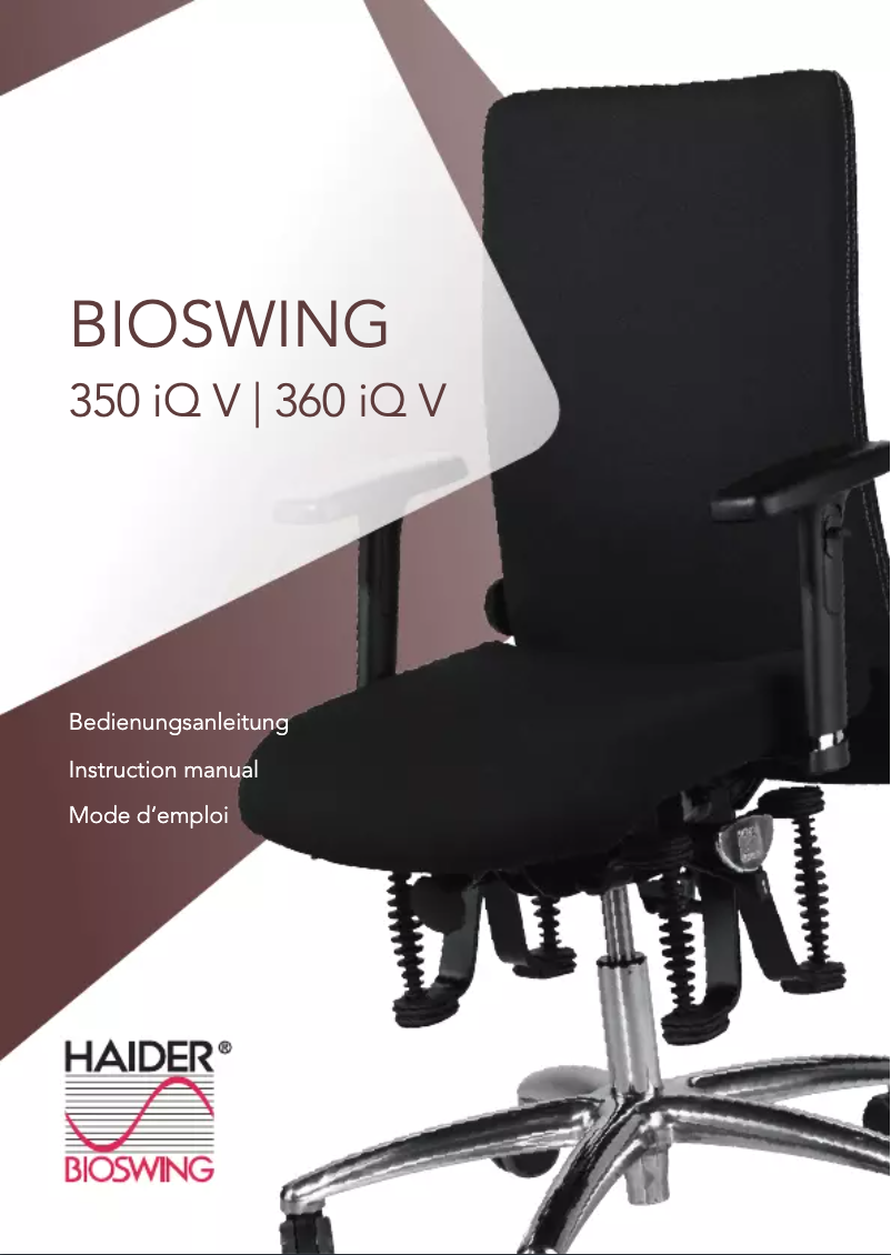 Page n°1 - Manuel utilisateur Bioswing 360 iQ V