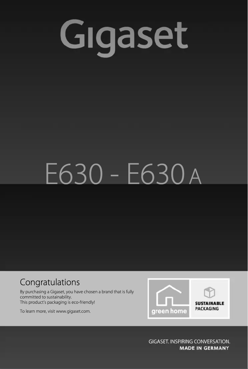 Página 1 del manual Manual de usuario Siemens Gigaset E630A