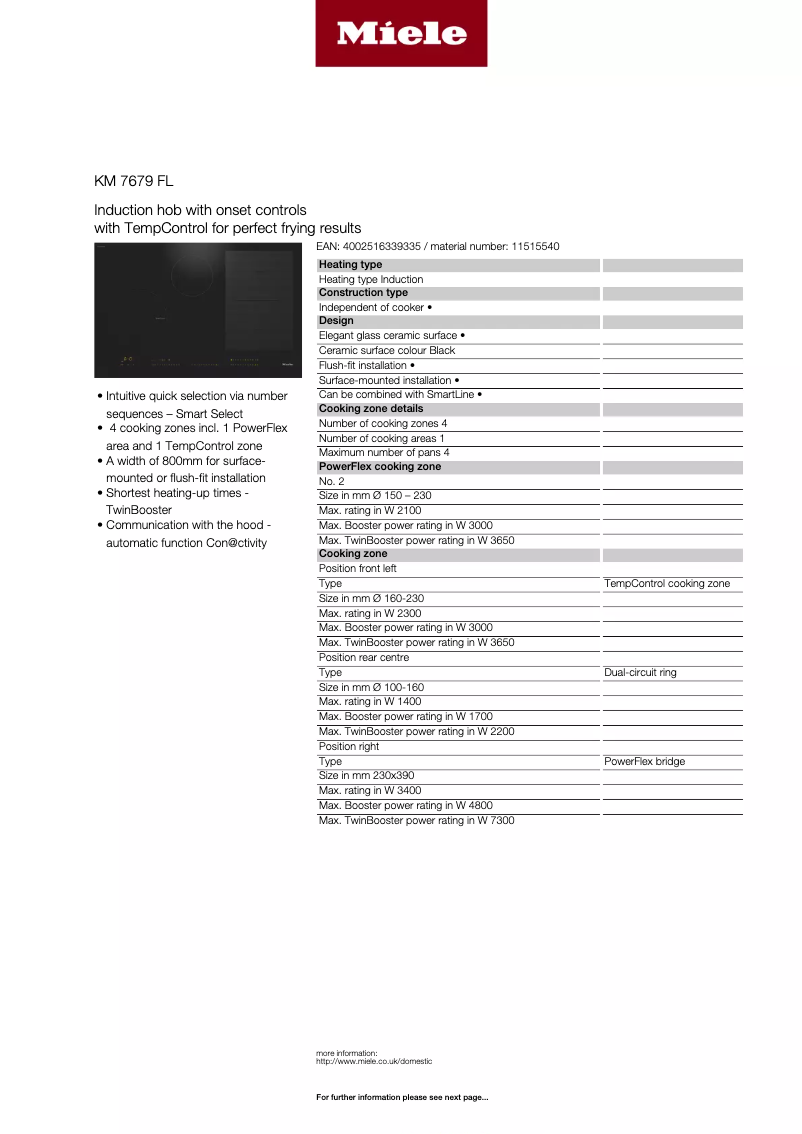 Image de la première page du manuel de l'appareil KM 7679 FL