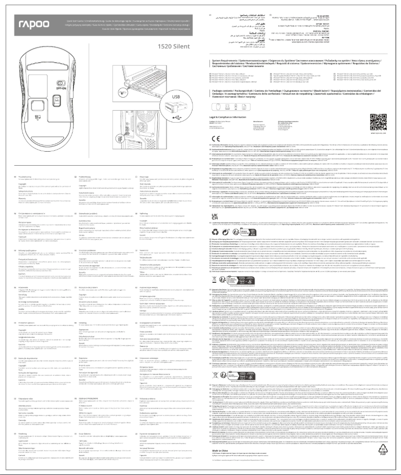 Page n°1 - Manuel utilisateur Rapoo 1520 Silent