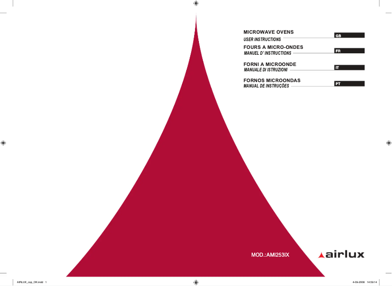 Page 1 de la notice Manuel utilisateur Airlux AMI253IX