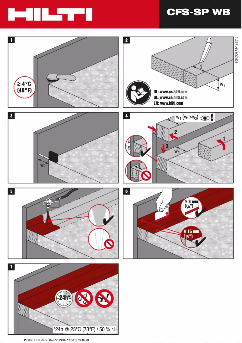 Image de la première page du manuel de l'appareil CFS-SP WB