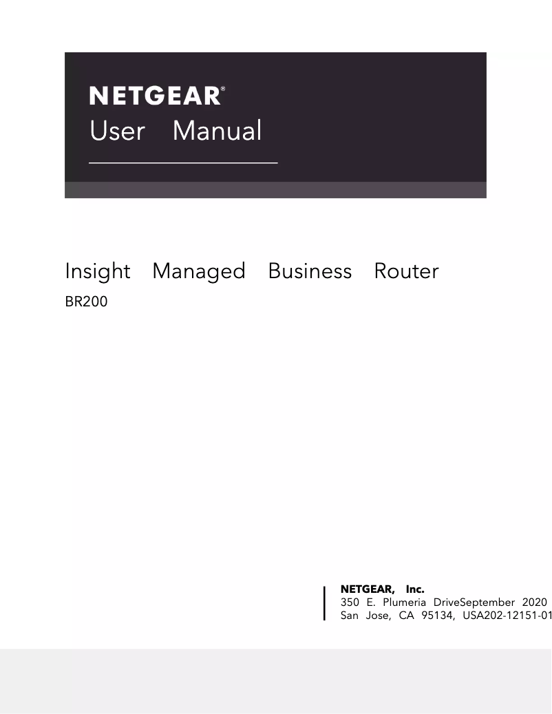 Page n°1 - Manuel utilisateur Netgear BR200