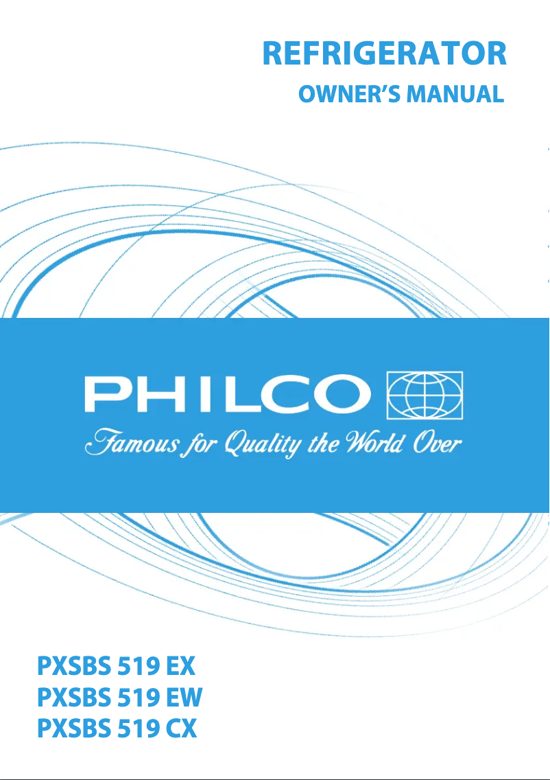Page n°1 - Manuel utilisateur Philco PXSBS 519 EX