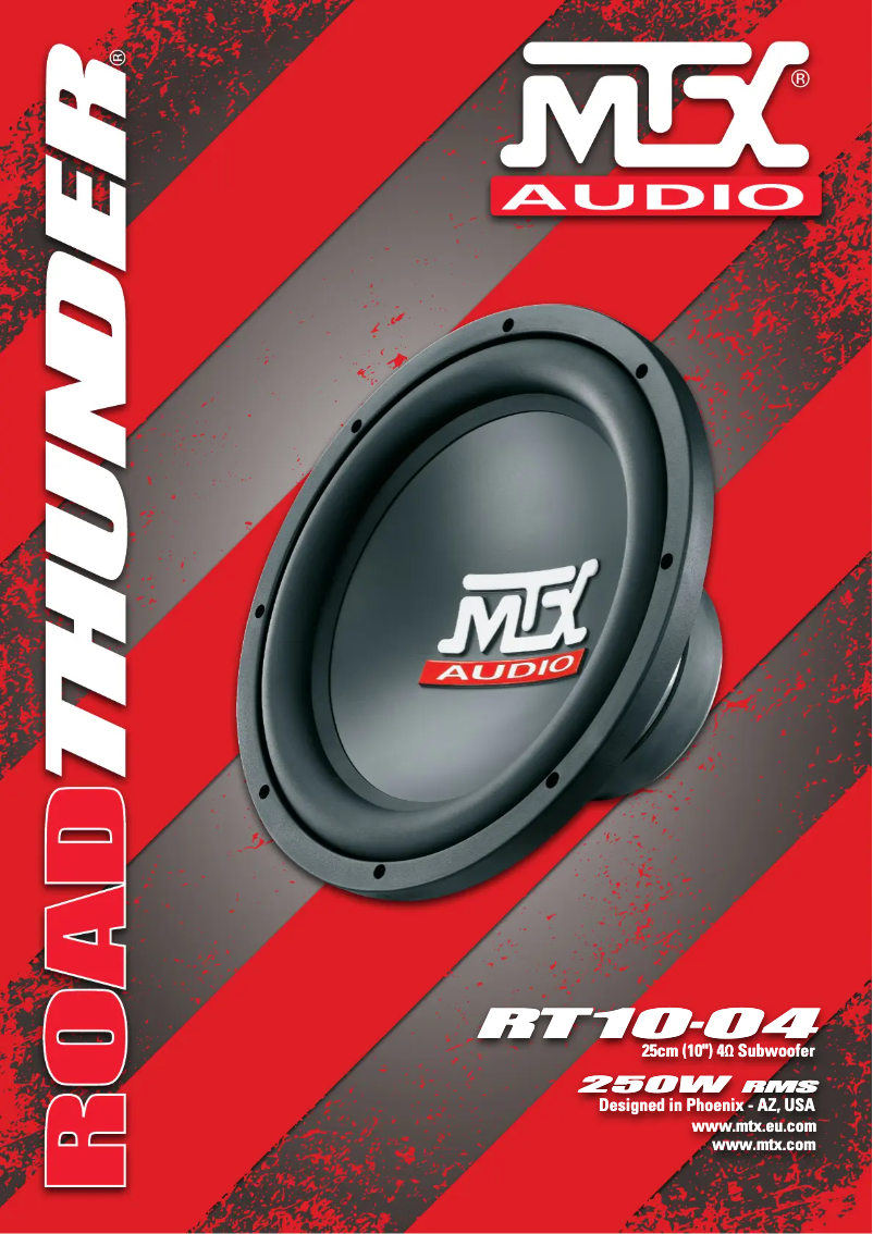 Page n°1 - Manuel utilisateur MTX Audio RT10-04