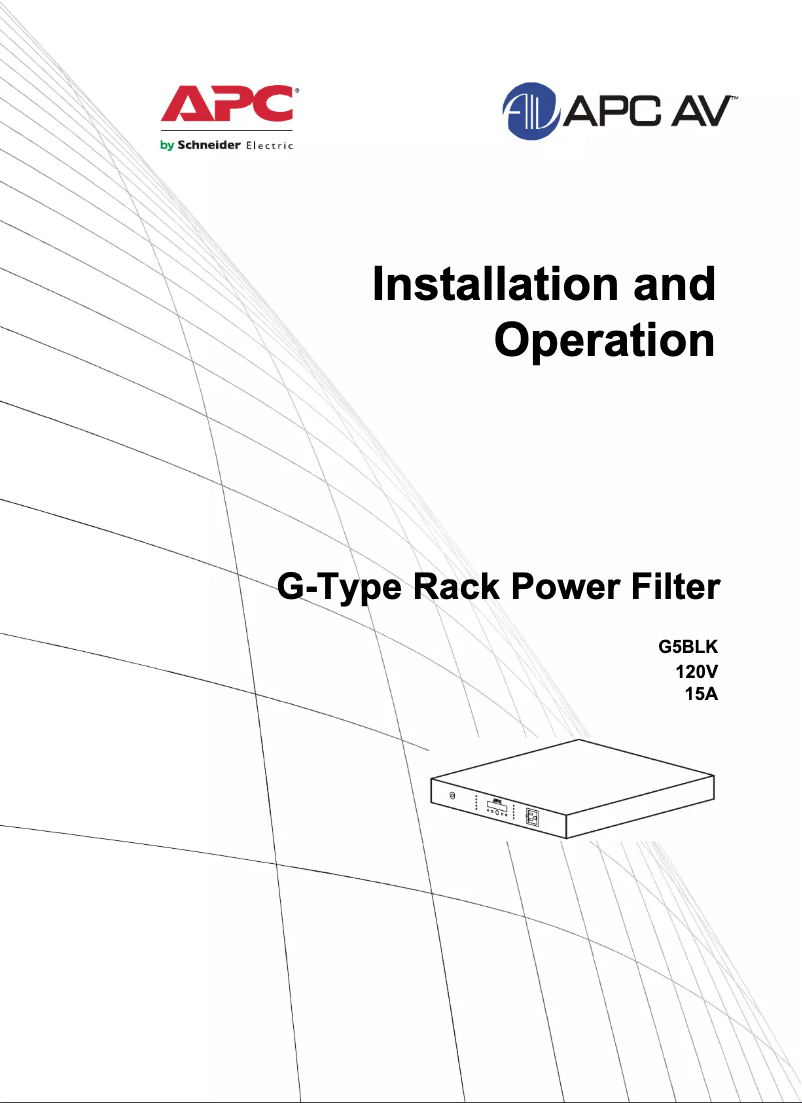 Page n°1 - Manuel utilisateur APC G5BLK