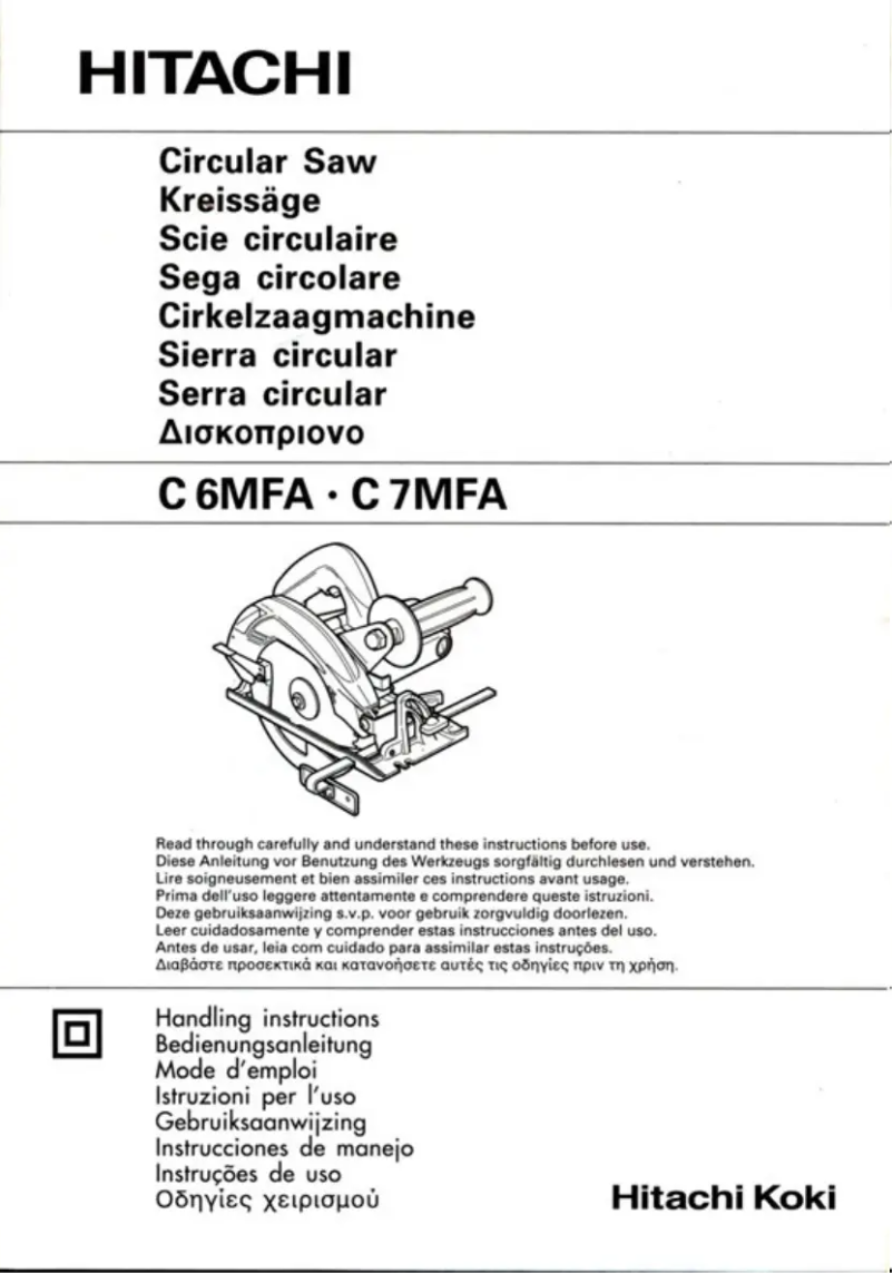 Page n°1 - Manuel utilisateur Hitachi C 7MFA(LA)