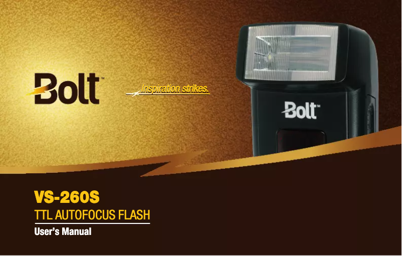 Page n°1 - Manuel utilisateur Bolt VS-260