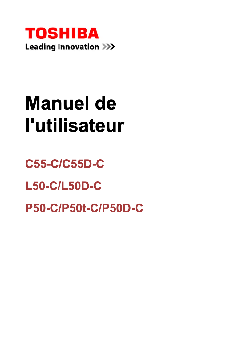 Image de la première page du manuel de l'appareil Satellite P50T-C