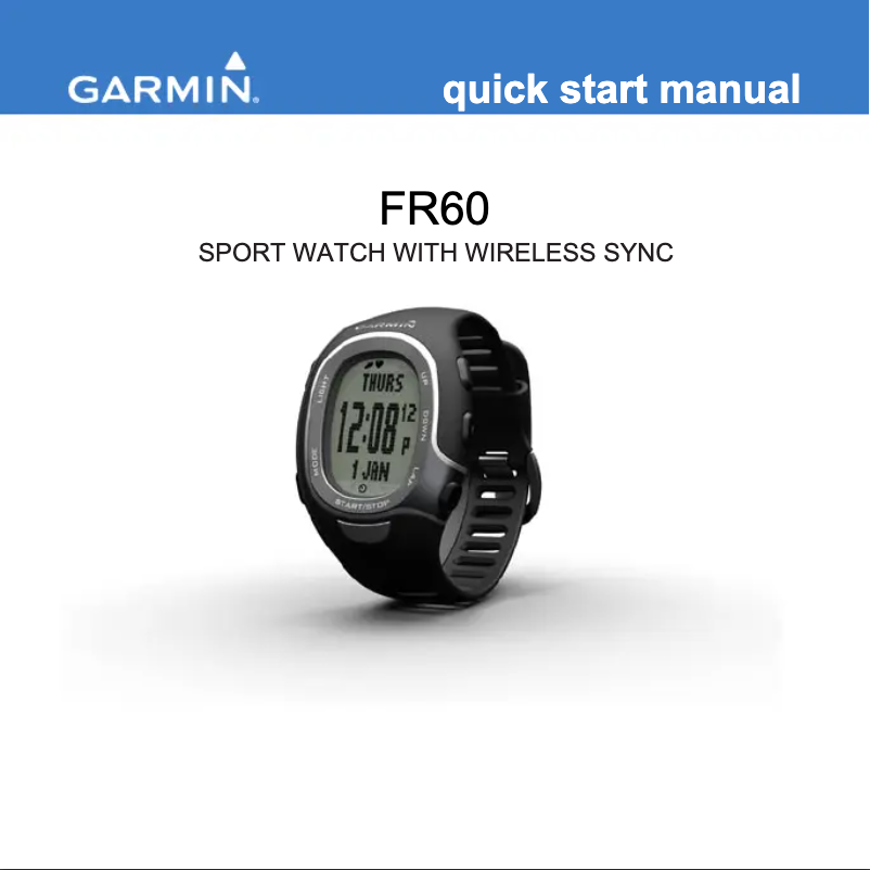 Page n°1 - Guide de démarrage rapide Garmin FR60