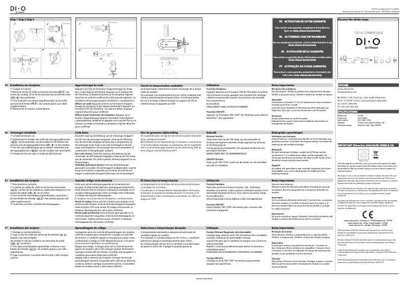 Page n°1 - Manuel utilisateur Chacon 54789