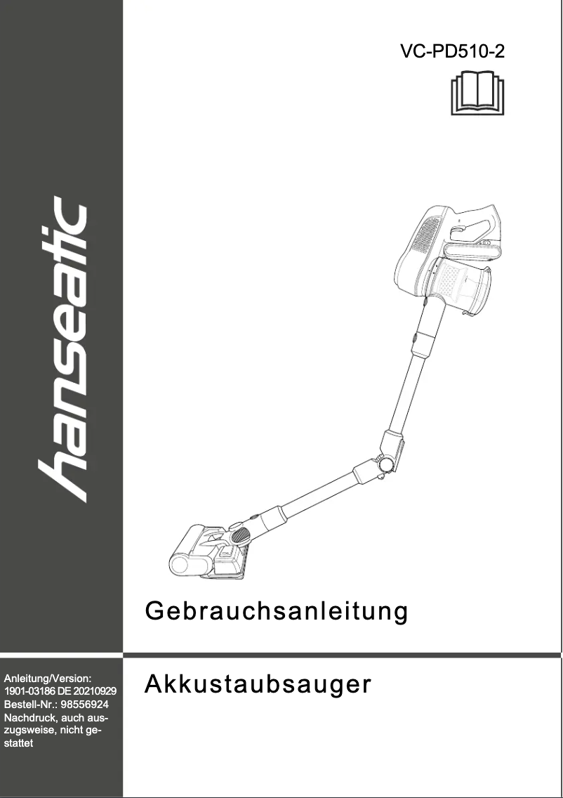 Imagen de la primera página del manual del dispositivo VC-PD510-2