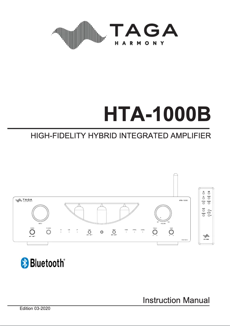 Page 1 de la notice Manuel utilisateur Taga Harmony HTA-1000B