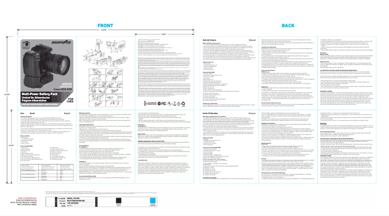 Page 1 de la notice Manuel utilisateur Digipower PGR-CNE9