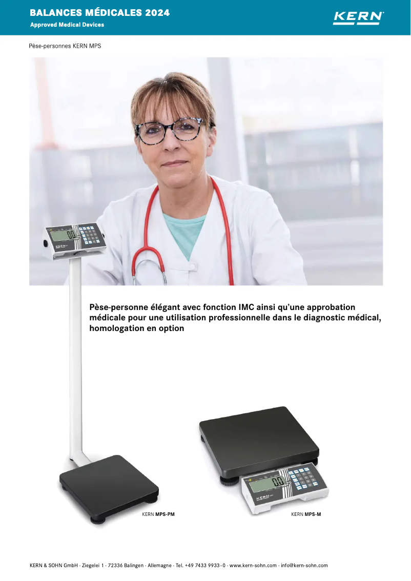 Page 1 de la notice Brochure Kern MPS 200K100NM