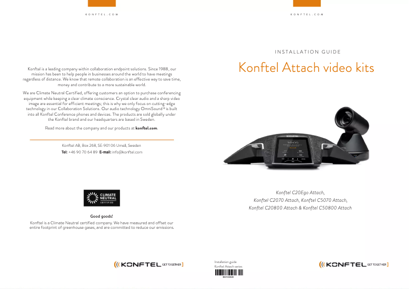 Page n°1 - Manuel utilisateur Konftel C5070 Attach