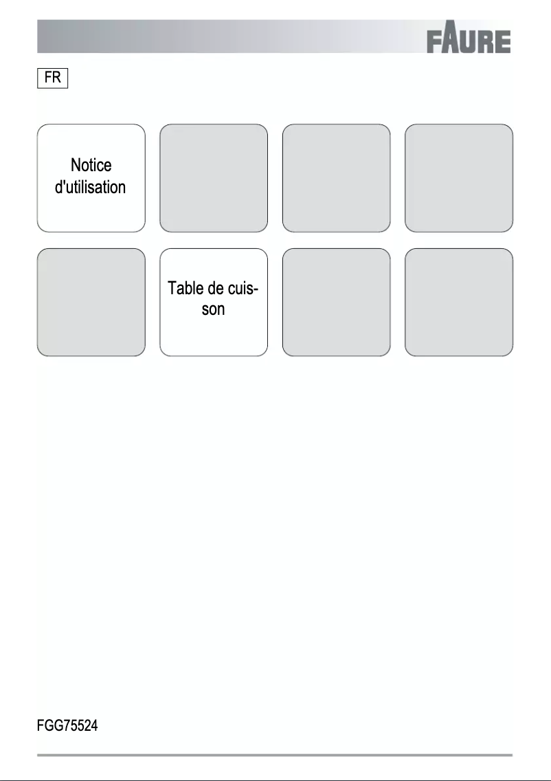 Image de la première page du manuel de l'appareil FGG75524XA