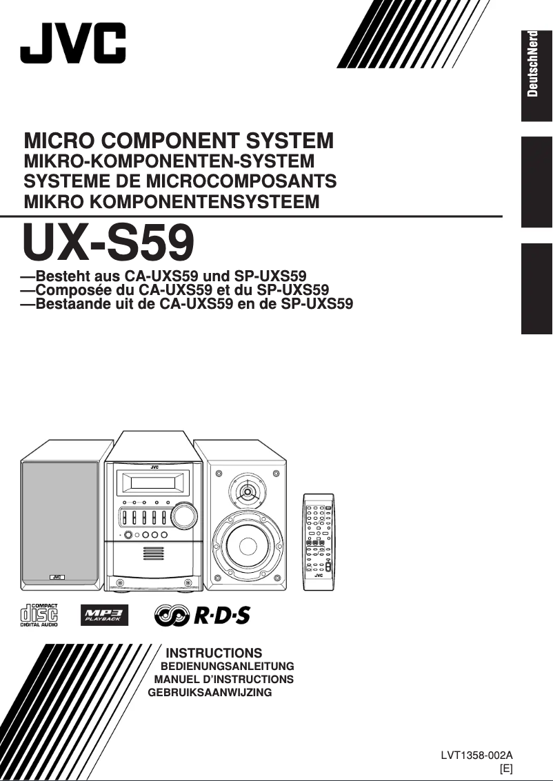Image de la première page du manuel de l'appareil UX-S59