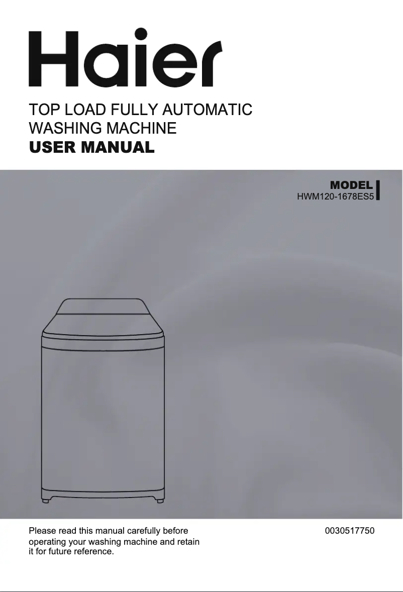 Page 1 de la notice Manuel utilisateur Haier HWM120-1678ES5